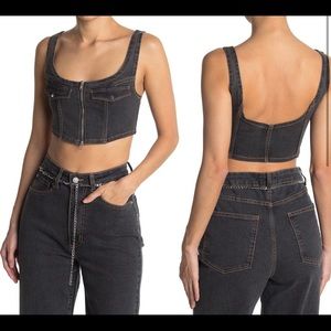WEWOREWHAT Denim Corset Tank